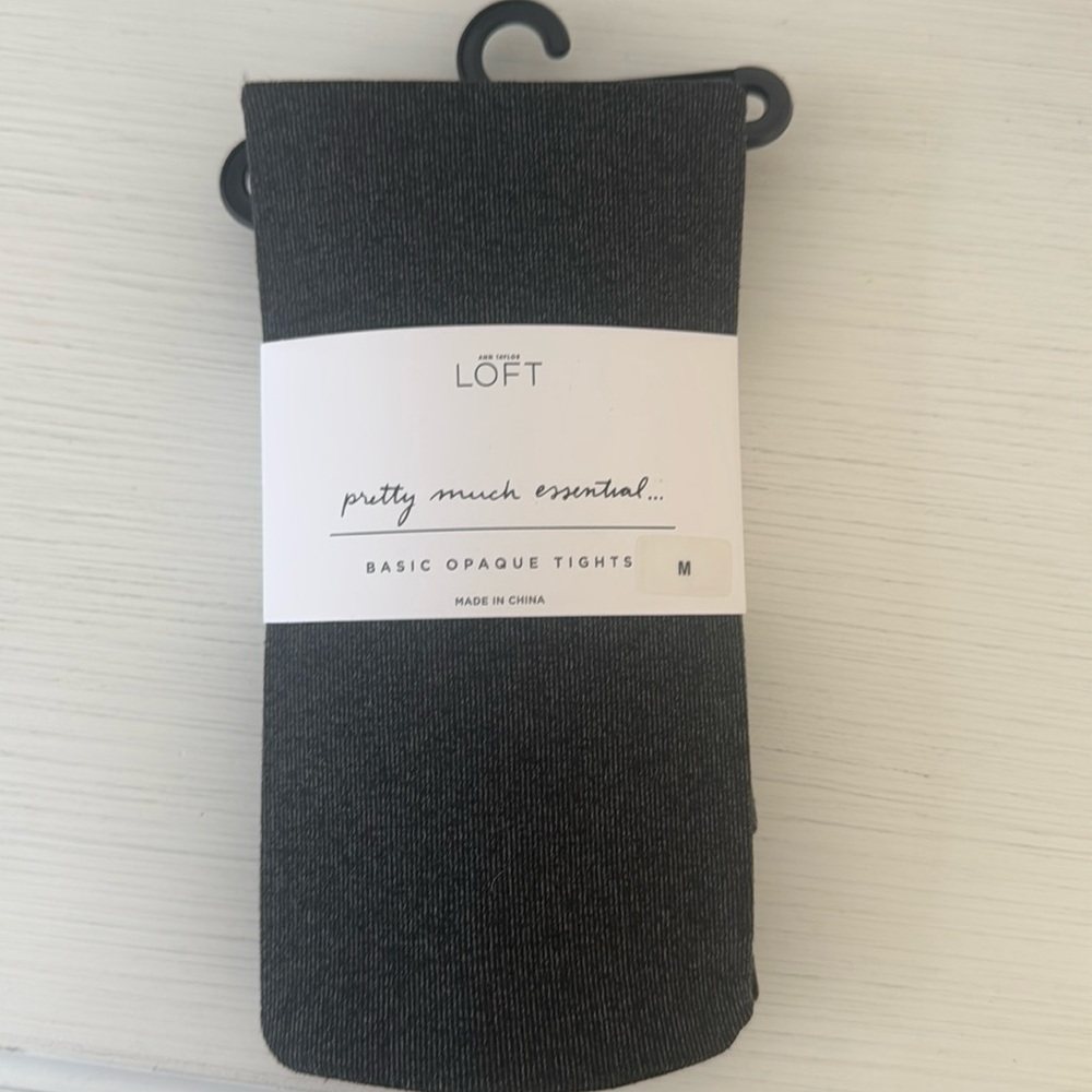 Brand new opaque great/black tights from loft